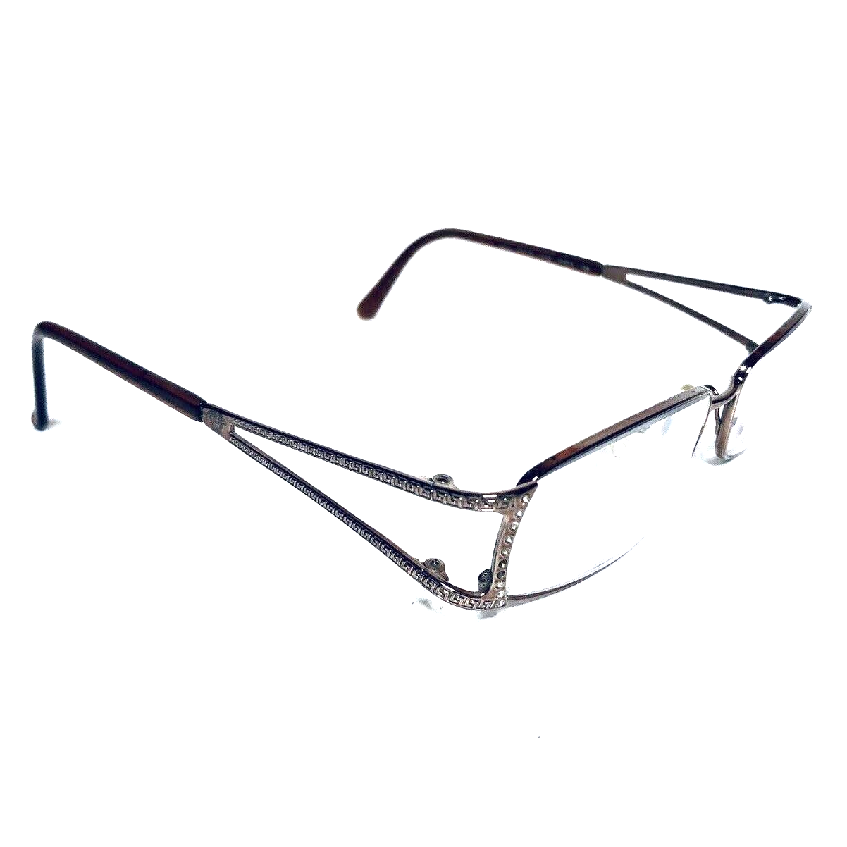 Versace Brown Rectangular Glasses
